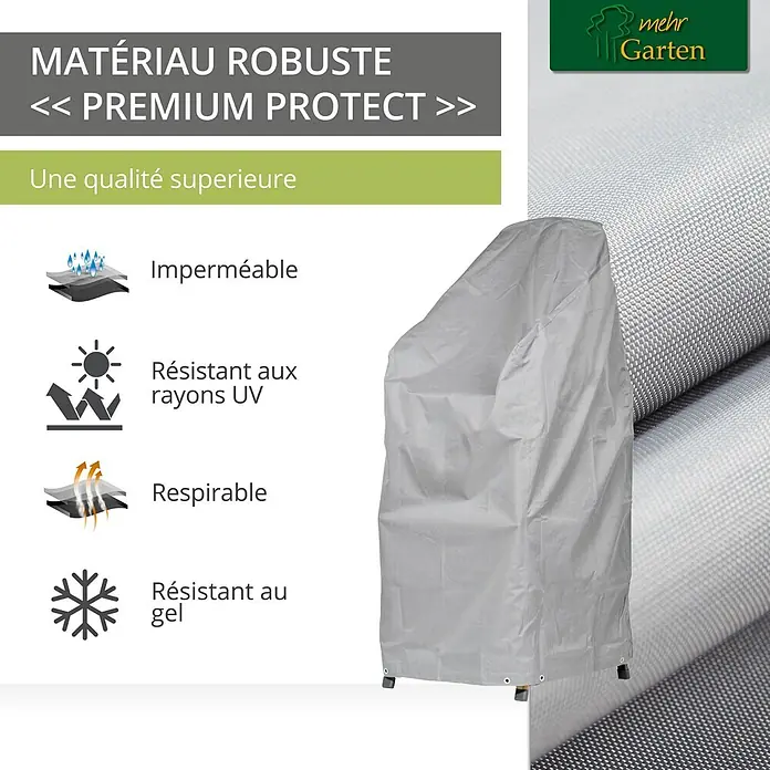 Mehr Garten Stapelsessel-Schutzhülle - Polyester (PES), Grau