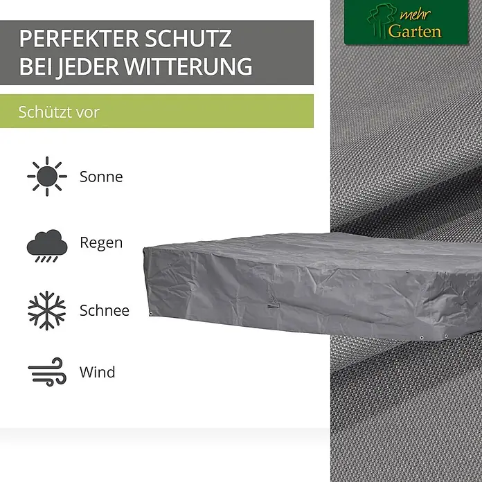 Mehr Garten Gartenliege Schutzhülle - Polyester (PES), Grau