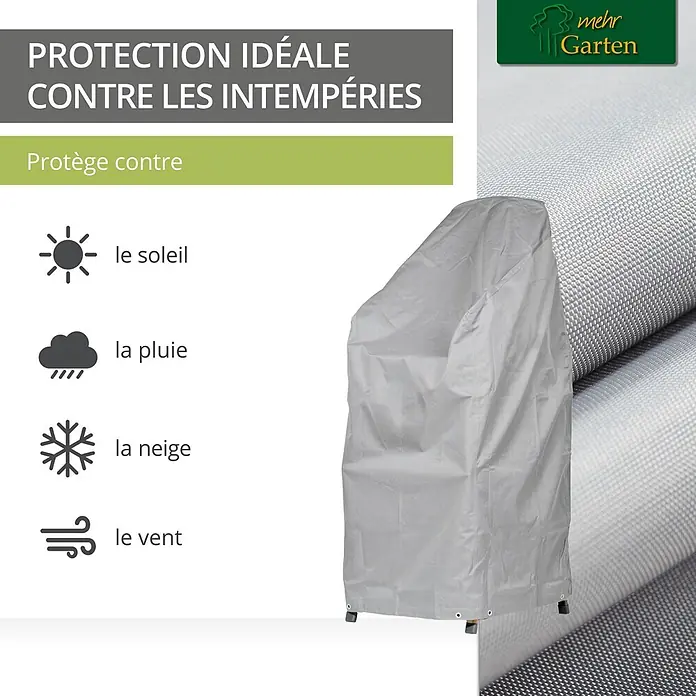 Mehr Garten Stapelsessel-Schutzhülle - Polyester (PES), Grau