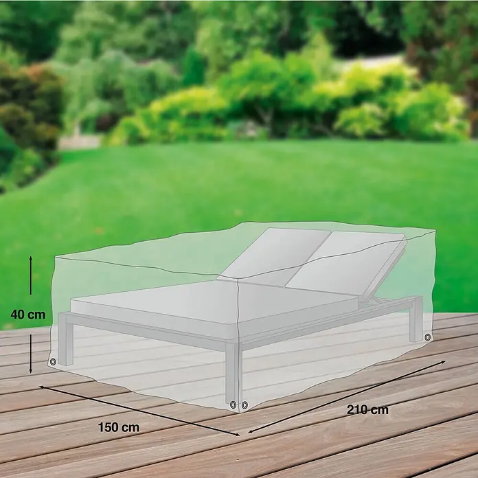 Mehr Garten Gartenliege Schutzhülle - Polyester (PES), Grau