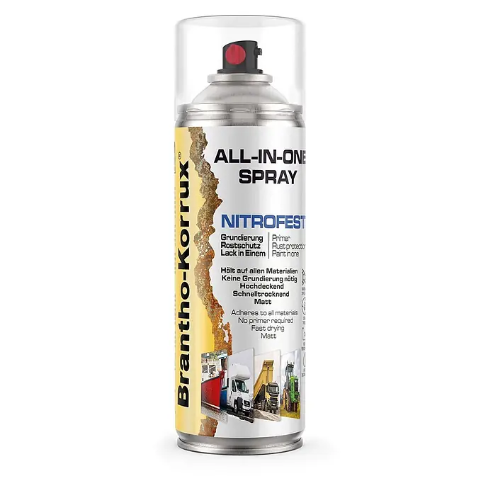 Brantho Korrux Farbspray Sprühdose - Nitrofest Anthrazitgrau Matt RAL7016, Sprühdose