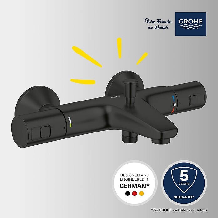 Grohe QuickFix Start Douchethermostaat (Zwart) | BAUHAUS