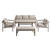 Kactus republic Conjunto de muebles Ímola (5 pzs., Aluminio/Olefina, Champagne) | BAUHAUS