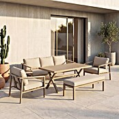 Kactus republic Conjunto de muebles Ímola (5 pzs., Aluminio/Olefina, Champagne) | BAUHAUS