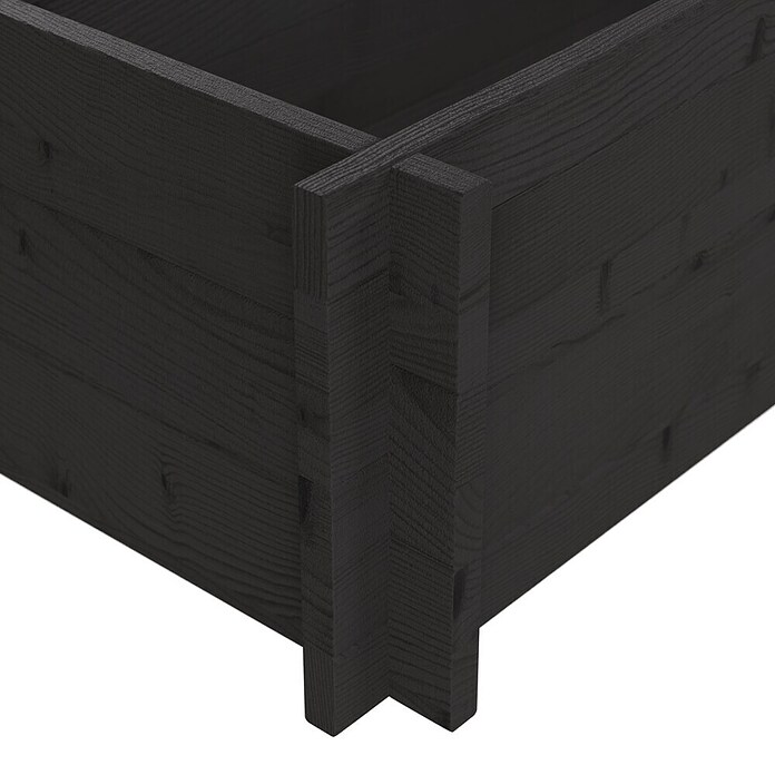 Upyard Hochbeet Multibox (L x B x H: 79 x 39,5 x 29,5 cm, Holz, Schwarz) | BAUHAUS