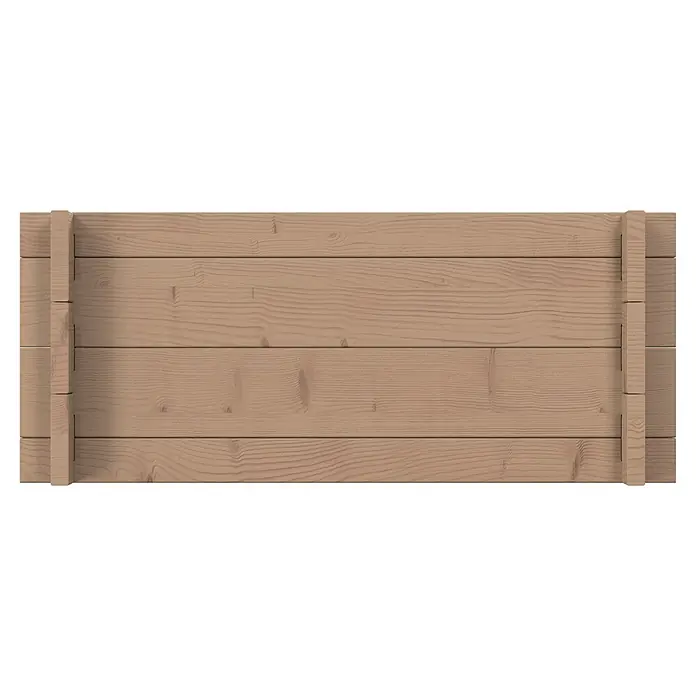Upyard Hochbeet Multibox - L x B x H: 59 x 29,5 x 29,5 cm, Holz, Braun - Hellbraune Holzkistenabdeckung oder -platte mit horizontalen Brettern und vertikalen Leisten.