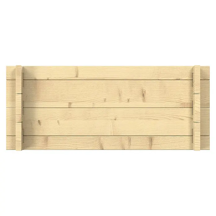 Upyard Hochbeet Multibox - L x B x H: 59 x 29,5 x 29,5 cm, Holz, Natur - Helle Holzbretter bilden eine Platte mit vertikalen Stützen.