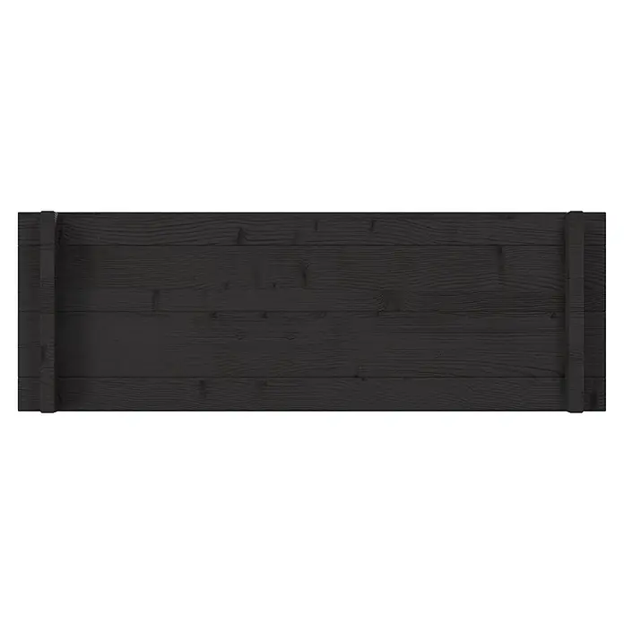Upyard Hochbeet Multibox - L x B x H: 79 x 39,5 x 29,5 cm, Holz, Schwarz - Schwarze Holzkiste mit sichtbarer Holzmaserung.