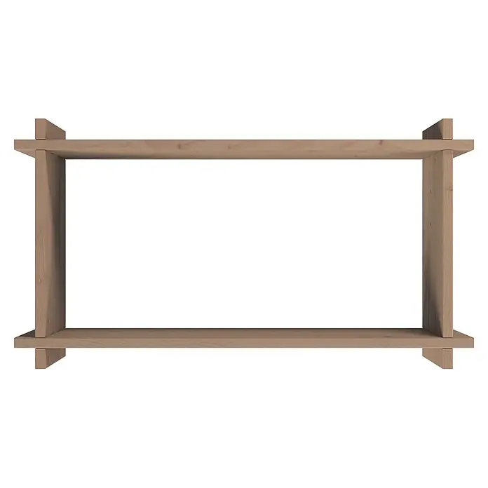 Upyard Hochbeet Multibox - L x B x H: 79 x 39,5 x 29,5 cm, Holz, Braun - Hellbrauner, rechteckiger Holzrahmen.
