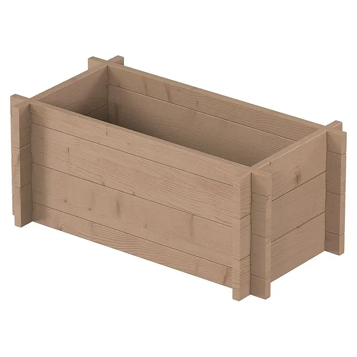 Upyard Hochbeet Multibox - L x B x H: 59 x 29,5 x 29,5 cm, Holz, Braun - Rechteckiger Pflanzkasten aus Holz mit natürlicher Maserung.