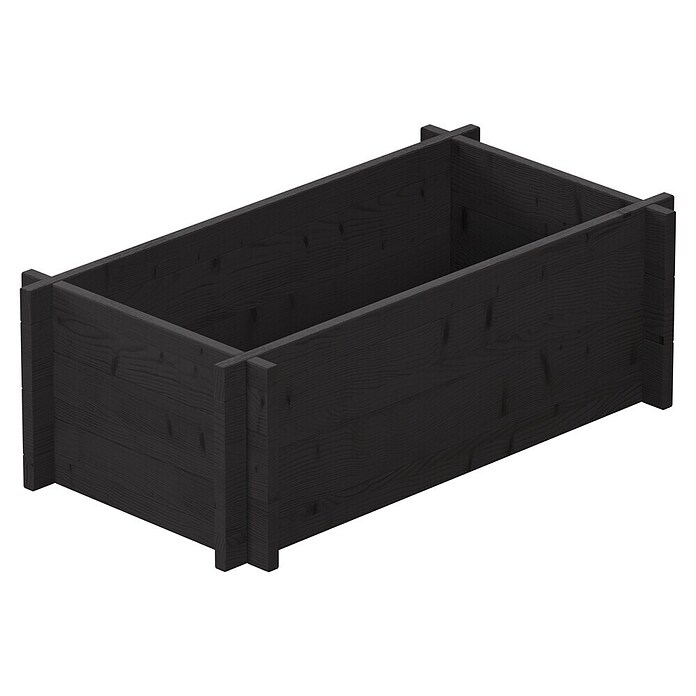 Upyard Hochbeet Multibox (L x B x H: 79 x 39,5 x 29,5 cm, Holz, Schwarz) | BAUHAUS