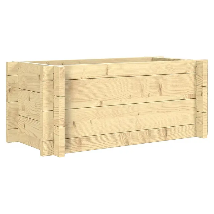 Upyard Hochbeet Multibox - L x B x H: 59 x 29,5 x 29,5 cm, Holz, Natur - Rechteckiger Pflanzkasten aus hellem Naturholz.