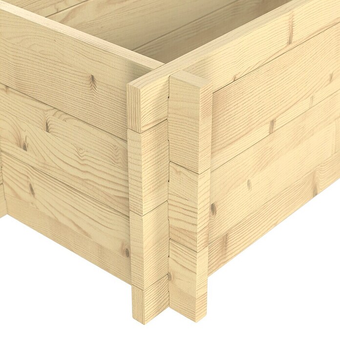 Upyard Hochbeet Multibox (L x B x H: 59 x 29,5 x 29,5 cm, Holz, Natur) | BAUHAUS
