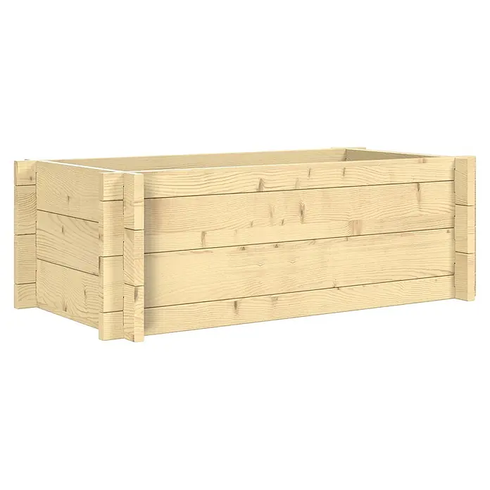 Upyard Hochbeet Multibox - L x B x H: 79 x 39,5 x 29,5 cm, Holz, Natur - Helles Hochbeet aus Naturholzbrettern, ideal für den Garten.