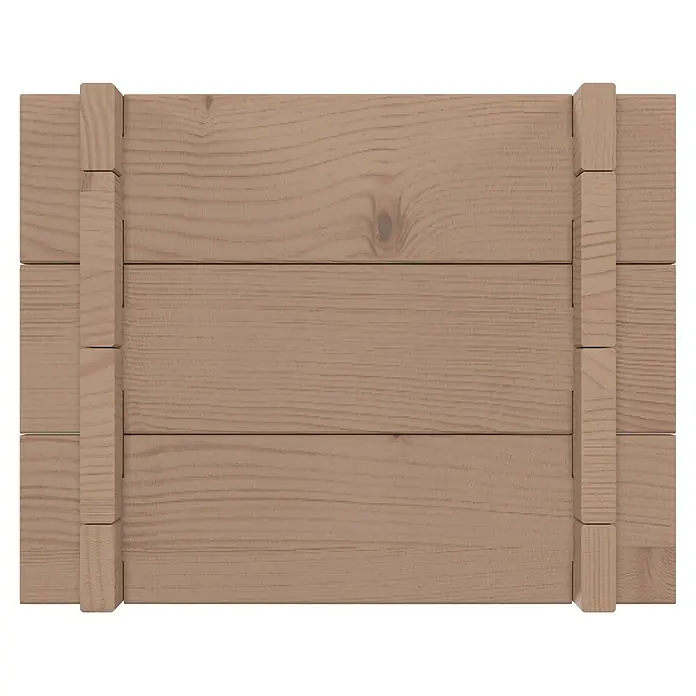 Upyard Hochbeet Multibox - L x B x H: 59 x 29,5 x 29,5 cm, Holz, Braun - Hellbraune Holzkistenwand mit vier Brettern und zwei vertikalen Stützleisten.