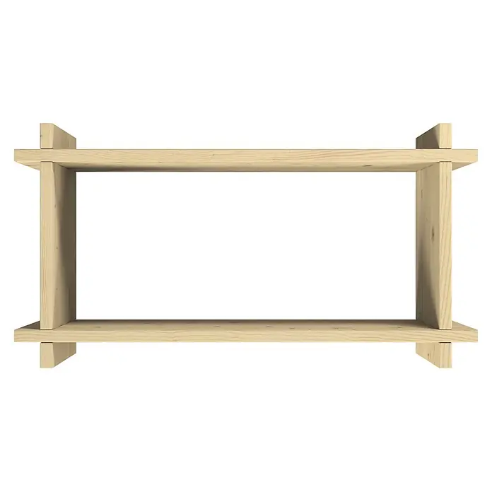 Upyard Hochbeet Multibox - L x B x H: 59 x 29,5 x 29,5 cm, Holz, Natur - Rechteckiges Regal oder Rahmen aus hellem Naturholz mit sichtbaren Holzverbindungen.