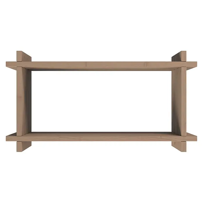 Upyard Hochbeet Multibox - L x B x H: 59 x 29,5 x 29,5 cm, Holz, Braun - Heller Holzrahmen mit ineinandergreifenden Brettern, ideal als Wandregal oder Präsentationseinheit.