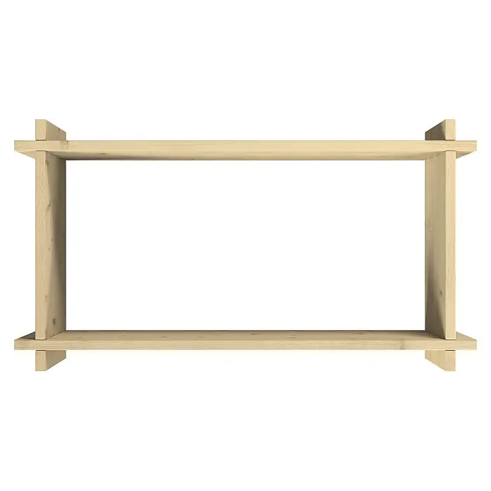Upyard Hochbeet Multibox - L x B x H: 79 x 39,5 x 29,5 cm, Holz, Natur - Heller rechteckiger Holzrahmen mit Naturholzmaserung.