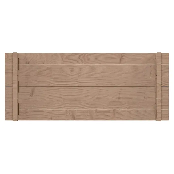 Upyard Hochbeet Multibox - L x B x H: 59 x 59 x 29,5 cm, Holz, Braun - Hellbraune Holzplatte mit horizontalen Brettern und seitlichen vertikalen Verstärkungen.