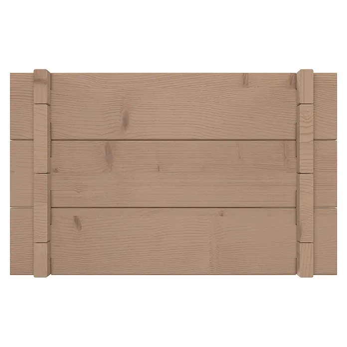 Upyard Hochbeet Multibox - L x B x H: 79 x 39,5 x 29,5 cm, Holz, Braun - Hellbraune Holzplatte mit drei horizontalen Brettern und zwei vertikalen Streben.