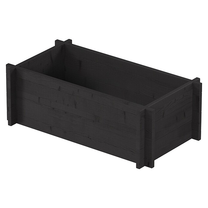 Upyard Hochbeet Multibox (L x B x H: 79 x 39,5 x 29,5 cm, Holz, Schwarz) | BAUHAUS