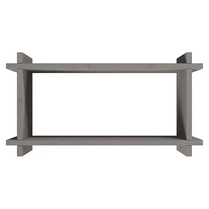 Upyard Hochbeet Multibox - L x B x H: 59 x 29,5 x 29,5 cm, Holz, Grau - Graues rechteckiges Regal aus Holz mit offenem Design.