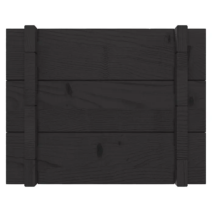 Upyard Hochbeet Multibox - L x B x H: 59 x 29,5 x 29,5 cm, Holz, Schwarz - Dunkles Holzpaneel mit vertikalen Latten.