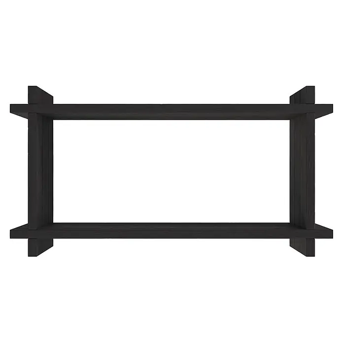 Upyard Hochbeet Multibox - L x B x H: 59 x 29,5 x 29,5 cm, Holz, Schwarz - Schwarzer rechteckiger Holzrahmen mit einzigartigem Eckdesign.