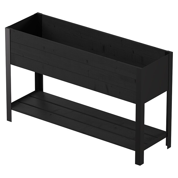 Upyard Hochbeet Modernbox hoch (118 x 36 x 72 cm, Holz, Schwarz) | BAUHAUS