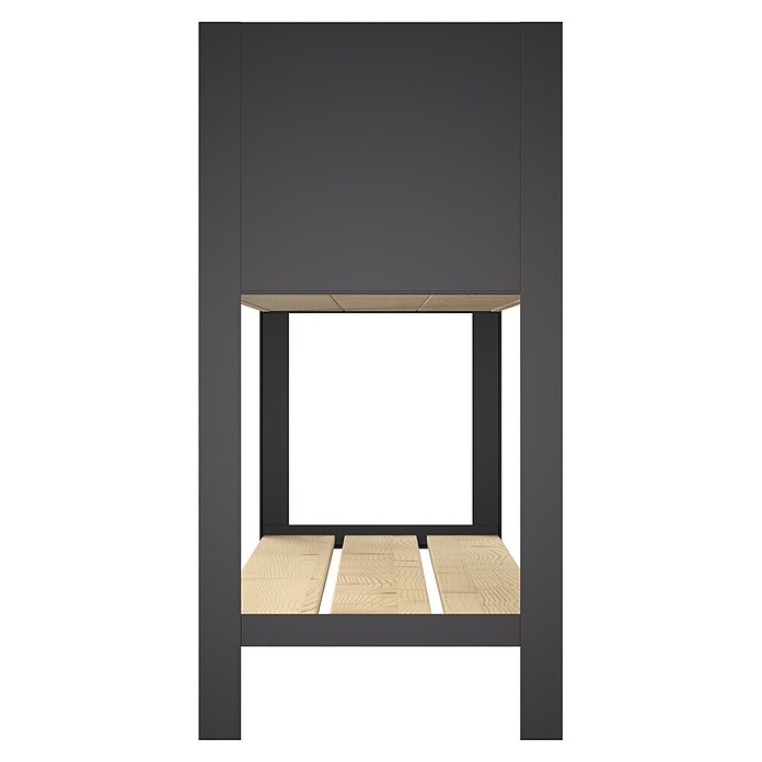 Upyard Hochbeet Modernbox hoch (118 x 36 x 72 cm, Holz, Natur/Schwarz) | BAUHAUS