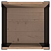 Upyard Hochbeet Modernbox hoch (36 x 36 x 72 cm, Holz, Braun/Schwarz) | BAUHAUS