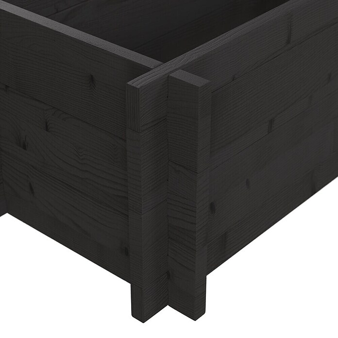 Upyard Hochbeet Multibox (L x B x H: 59 x 29,5 x 29,5 cm, Holz, Schwarz) | BAUHAUS