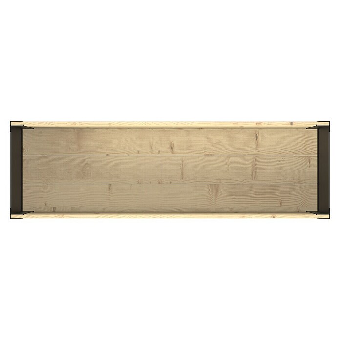Upyard Hochbeet Modernbox hoch (118 x 36 x 72 cm, Holz, Natur/Schwarz) | BAUHAUS