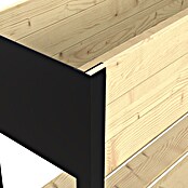 Upyard Hochbeet Modernbox hoch (118 x 36 x 72 cm, Holz, Natur/Schwarz) | BAUHAUS