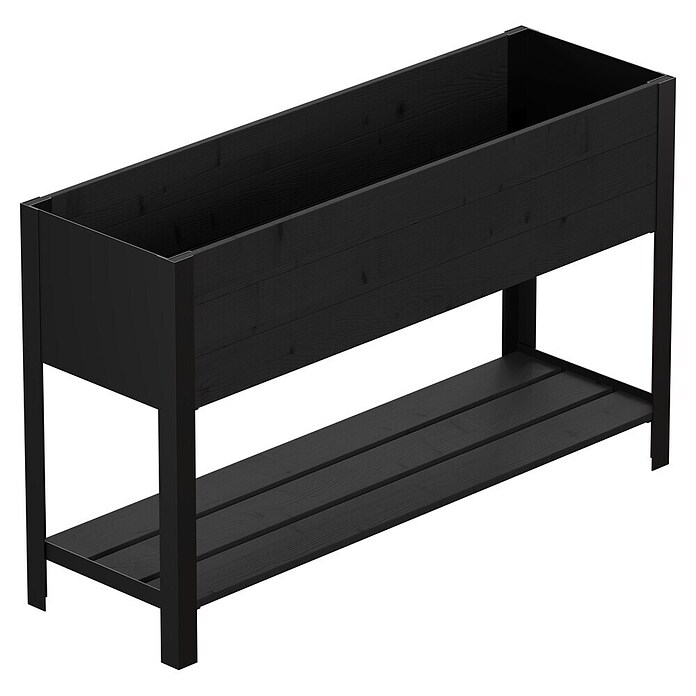 Upyard Hochbeet Modernbox hoch (118 x 36 x 72 cm, Holz, Schwarz) | BAUHAUS