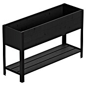 Upyard Huerto Modernbox alto (118 x 36 x 72 cm, Madera, Negro) | BAUHAUS