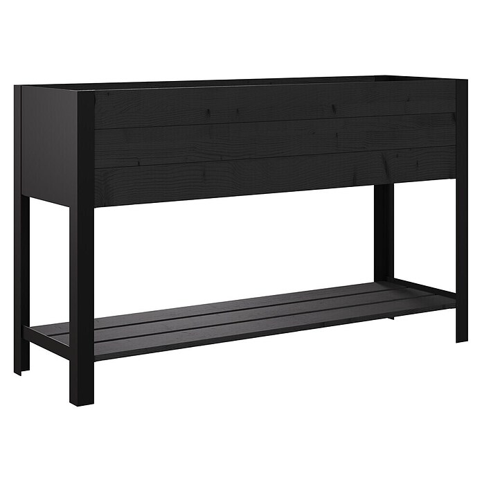 Upyard Hochbeet Modernbox hoch (118 x 36 x 72 cm, Holz, Schwarz) | BAUHAUS