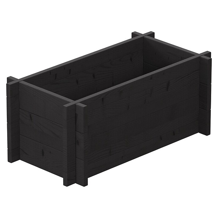 Upyard Hochbeet Multibox (L x B x H: 59 x 29,5 x 29,5 cm, Holz, Schwarz) | BAUHAUS
