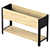 Upyard Hochbeet Modernbox hoch (118 x 36 x 72 cm, Holz, Natur/Schwarz) | BAUHAUS