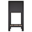 Upyard Hochbeet Modernbox hoch (36 x 36 x 72 cm, Holz, Braun/Schwarz) | BAUHAUS