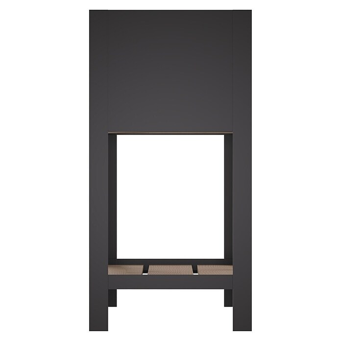 Upyard Hochbeet Modernbox hoch (36 x 36 x 72 cm, Holz, Braun/Schwarz) | BAUHAUS