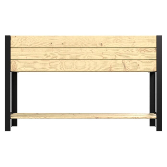 Upyard Hochbeet Modernbox hoch (118 x 36 x 72 cm, Holz, Natur/Schwarz) | BAUHAUS