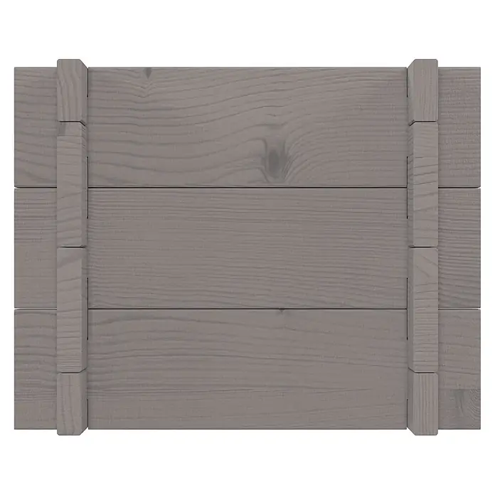 Upyard Hochbeet Multibox - L x B x H: 59 x 29,5 x 29,5 cm, Holz, Grau - Grauer Blumenkasten aus Holz mit horizontalen Brettern und vertikalen Streben.