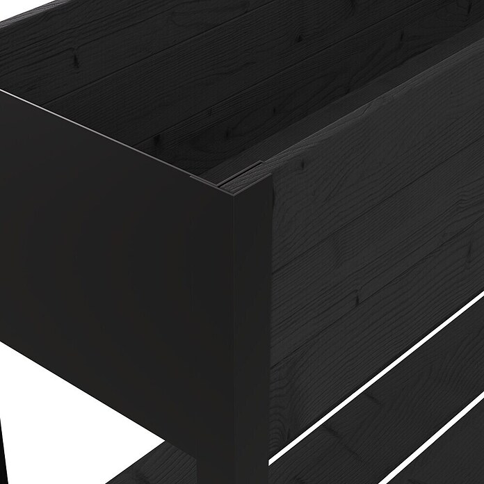 Upyard Hochbeet Modernbox hoch (118 x 36 x 72 cm, Holz, Schwarz) | BAUHAUS