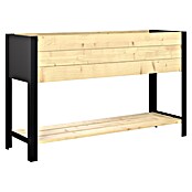 Upyard Hochbeet Modernbox hoch (118 x 36 x 72 cm, Holz, Natur/Schwarz) | BAUHAUS