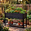 Upyard Hochbeet Modernbox hoch (118 x 36 x 72 cm, Holz, Schwarz) | BAUHAUS