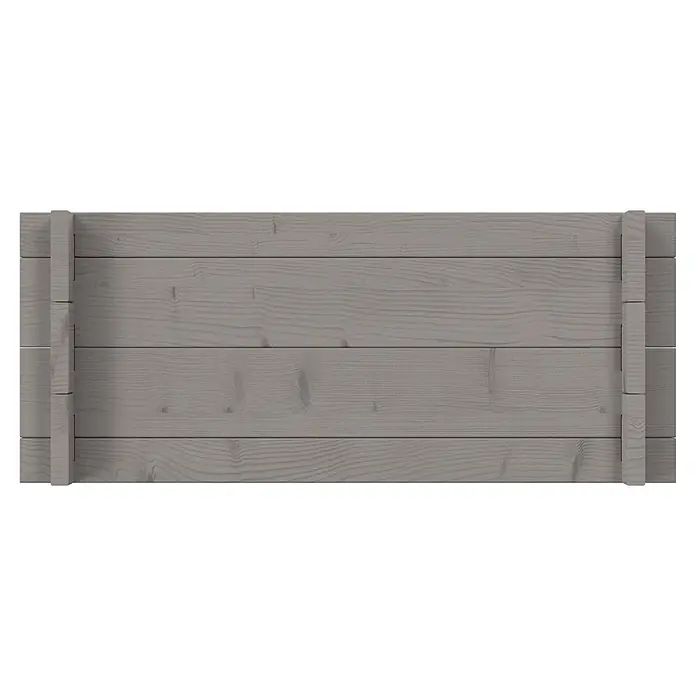 Upyard Hochbeet Multibox - L x B x H: 59 x 29,5 x 29,5 cm, Holz, Grau - Graues Holzpaneel aus horizontalen Latten mit vertikalen Stützen, ideal für Zäune oder Pflanzkübel.