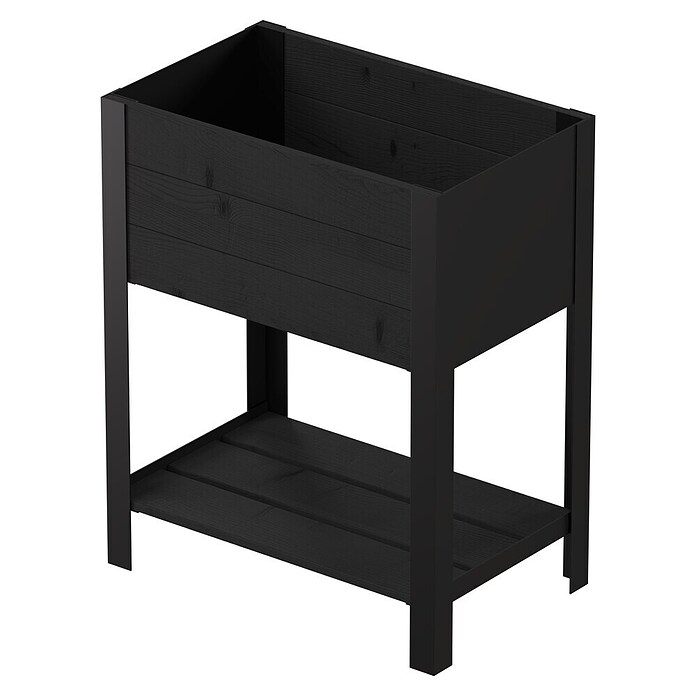Upyard Huerto Modernbox alto (58 x 36 x 72 cm, Madera, Negro) | BAUHAUS