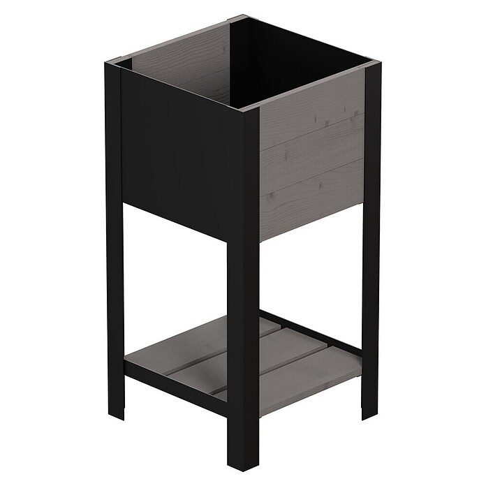 Upyard Hochbeet Modernbox hoch (36 x 36 x 72 cm, Holz, Grau) | BAUHAUS