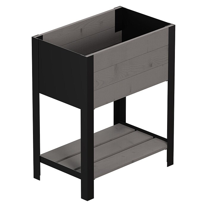 Upyard Hochbeet Modernbox hoch (58 x 36 x 72 cm, Holz, Grau) | BAUHAUS